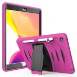 Shockproof Heavy Duty Rugged Defender Case for Apple iPad 10 (2022) / iPad 11 (2025) – Hot Pink