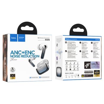 Hoco True Wireless ANC + ENC Noise Reduction EQ16 – Blue Glaze