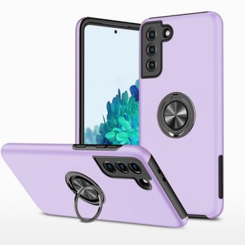 Hybrid Shock Absorbing Case with Kickstand for Samsung Galaxy A17 – Purple