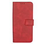 PU Leather Wallet Case for Samsung Galaxy S25 FE – Red