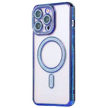 Premium Clear BLING BLING Magsafe Design Case for Apple iPhone 17 Air – Blue