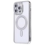 Premium Clear BLING BLING Magsafe Design Case for Apple iPhone 17 Pro Max – Silver