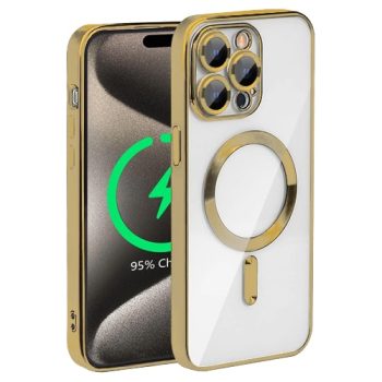 Premium Clear TPU Magsafe Design Case for Apple iPhone 17 Air – Gold