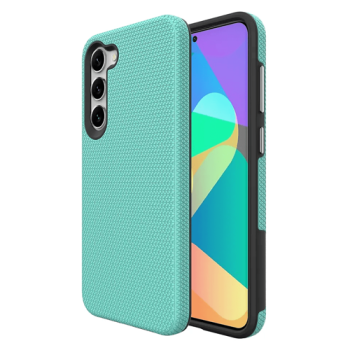 Triangle Shockproof Case with Anti Slip Grains for Samsung Galaxy S25 FE – Teal