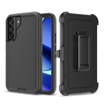 Triple Layer Protection Case & Belt Clip for Samsung Galaxy A07 – Black
