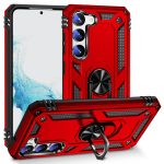 Armor Hybrid Military Case with Ring Kickstand For Samsung Galaxy S25 FE – Red
